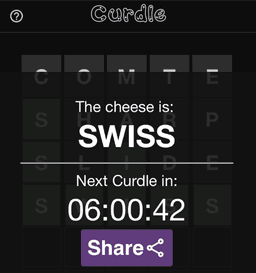 A web app that allows users to play a wordle-style game with 5-letter cheese names. (There are more than you think)