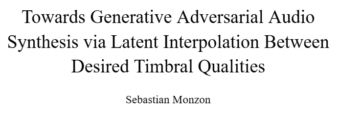 My undergraduate thesis at the UMass Amherst Commonwealth Honors College. Here I discuss the use of Generative Adversarial Networks for timbre synthesis and build a multiclass-classification model for instrument identification.