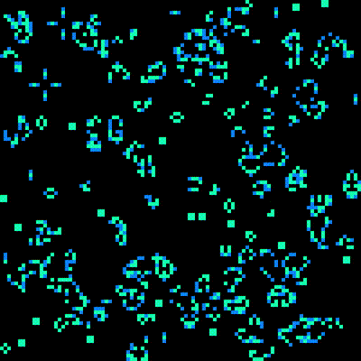 I implemented Conway's Game of Life in C++ and color-graded cells based on the rule they followed, exploring how simple rules produced complex patterns.