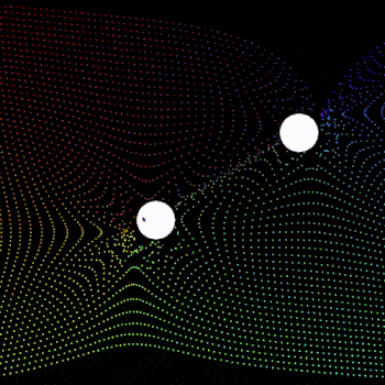 A physics simulator built with Python and Pygame, featuring a 2D physics engine that simulates gravitational bodies and instantaneous velocities in a 2D space. The simulator allows users to create and manipulate objects in a 2D space, and observe their interactions with each other. I built this project to learn about PyGame and test my knowledge of basic gravitational physics.